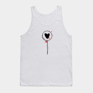 Lollipop Candy Love Line Black Heart art Tank Top